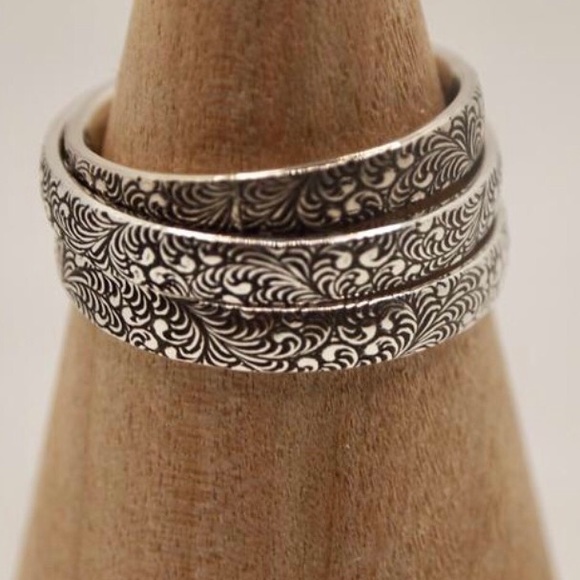 Sterling Slver, stack ring band - Picture 1 of 10